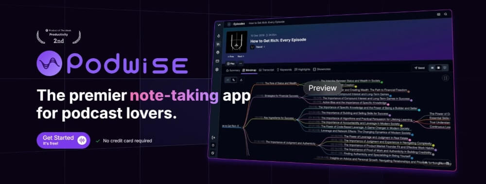 Podcast AI 筆記 APP - Podwise