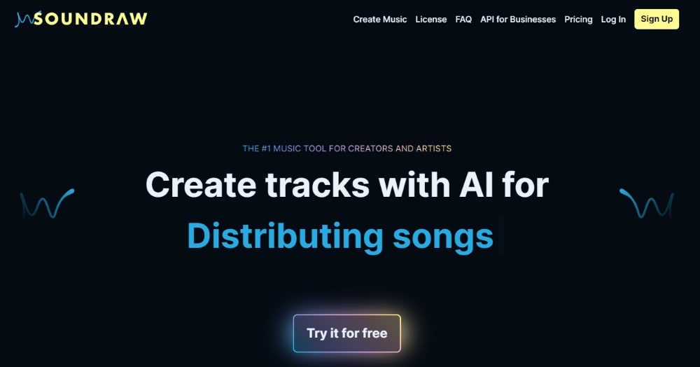 Soundraw 是 AI 線上音樂生成器平台。